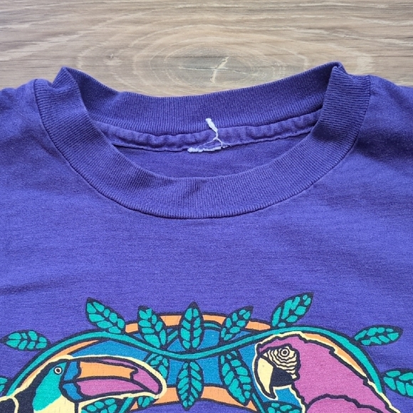 Vintage Single Stitch Zoological Society of San Diego T-Shirt - Purple 2 Sided M - Picture 5 of 9